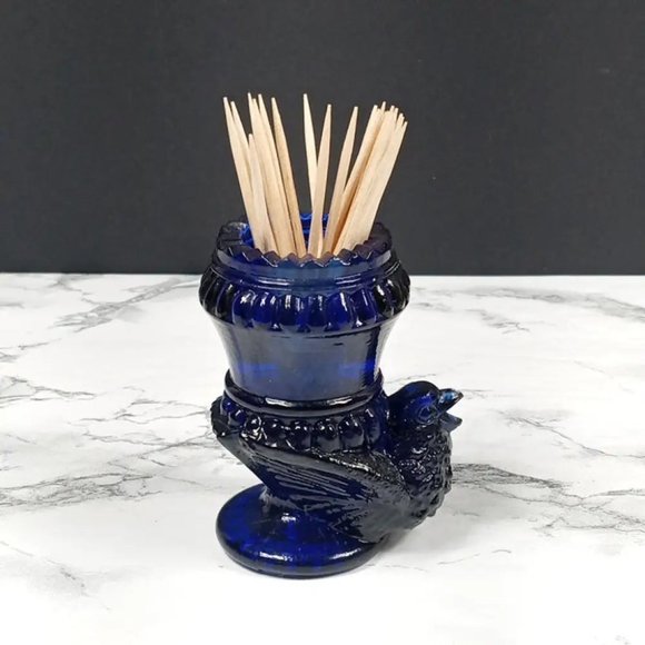 Degenhart Glass Bird Toothpick Trinket Paperweight Vintage - Picture 7 of 7